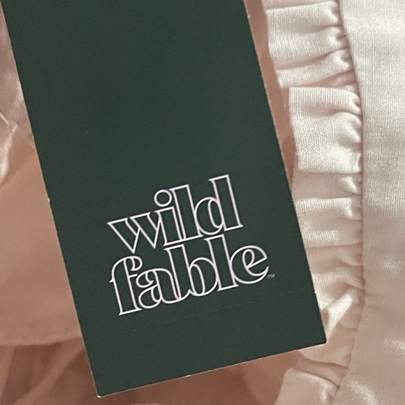 Wild Fable NWT dusty peach long sleeve ruffle cotton dress - Picture 5 of 8